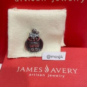 Rare Retired James Avery 3D Owl Pendant/Charm